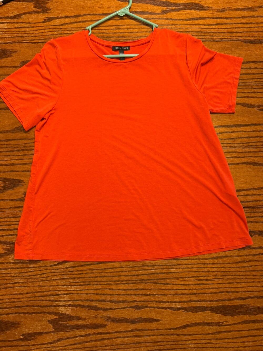 Eileen Fisher Round Neck Shirt Orange size Medium